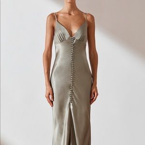 LA LUNE BIAS SLIP DRESS